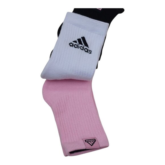 Adidas Mens Cushioned High Quarter Socks 3-Pack Large Shoe Size 6-12 - Picture 7 of 9